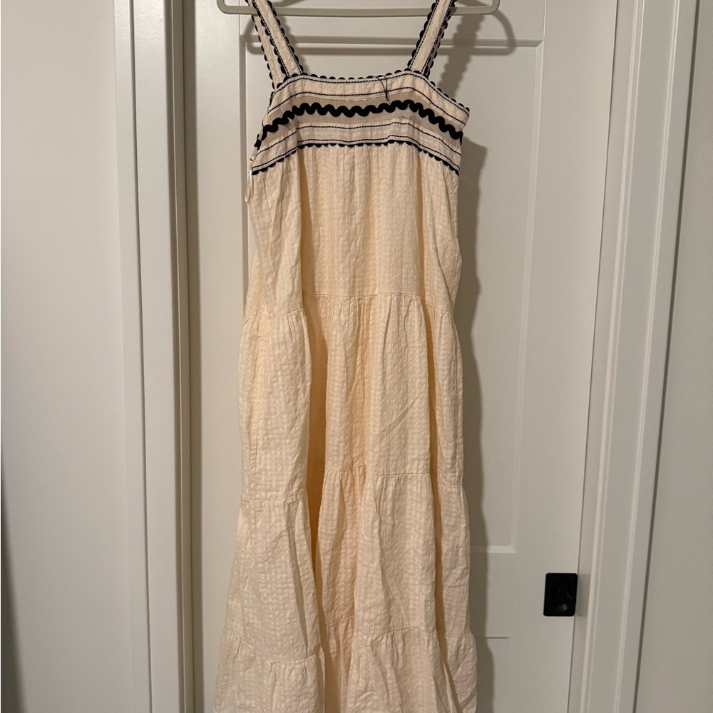 Elegant Cream Boho Style Maxi Dress